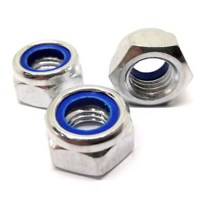 DIN985 DIN982 Hexagon Bule Nylon Insert Lock Nut